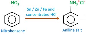 nitrobenezene and Sn HCl reaction